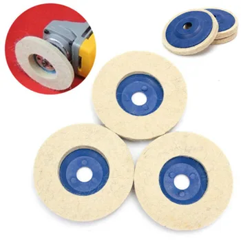 

3pcs 100mm 4 Inch Wool Buffing Angle Grinder Wheel Felt Polishing Disc Pad Set