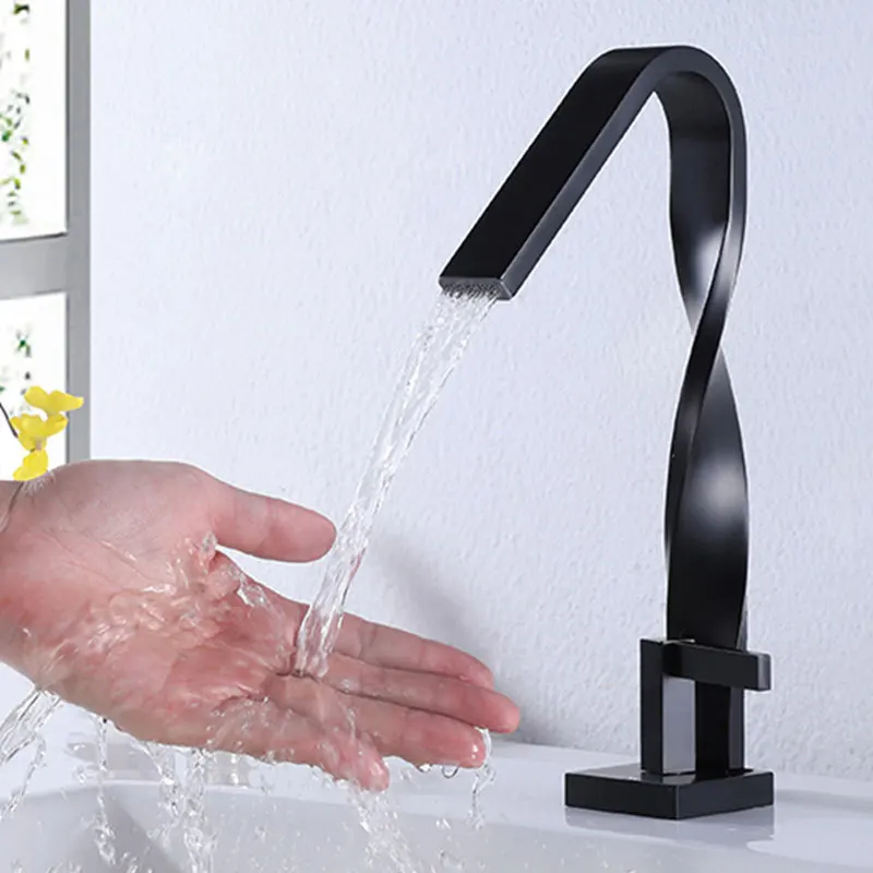 Bathroom Basin Sink Tall Faucet Hot and Cold
