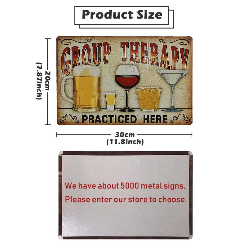 Coffee Cocktail Art Poster Vintage Metal Sign Gift Shabby Chic Beer Tin Plate Signs Irish Pub Cafeteria Kitchen Home Decor