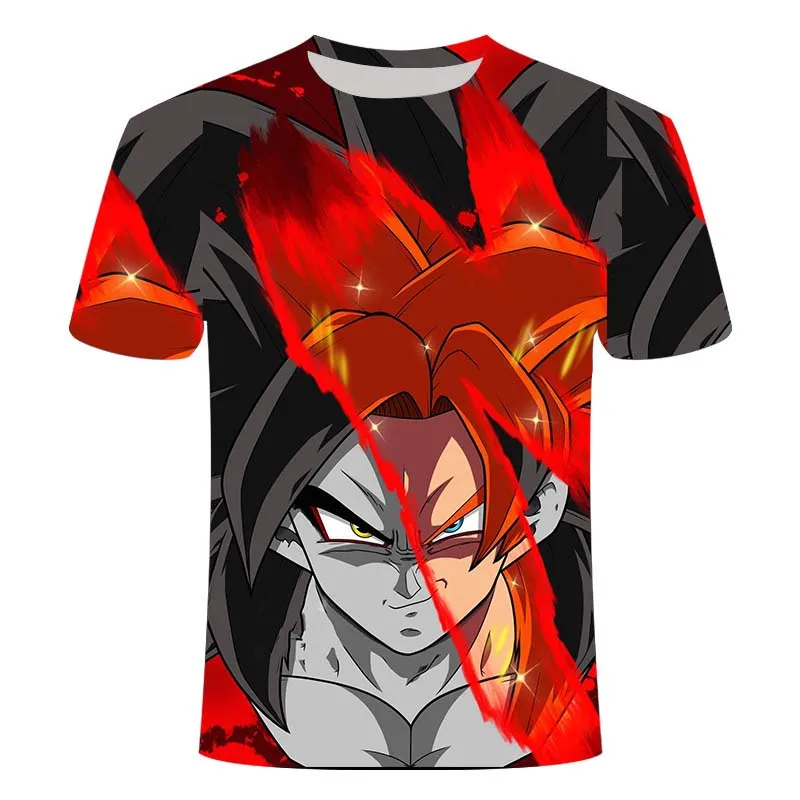 Аниме Dragon Ball z Super Saiyan Son Goku летняя футболка с 3D принтом последняя мода 2020 топы для