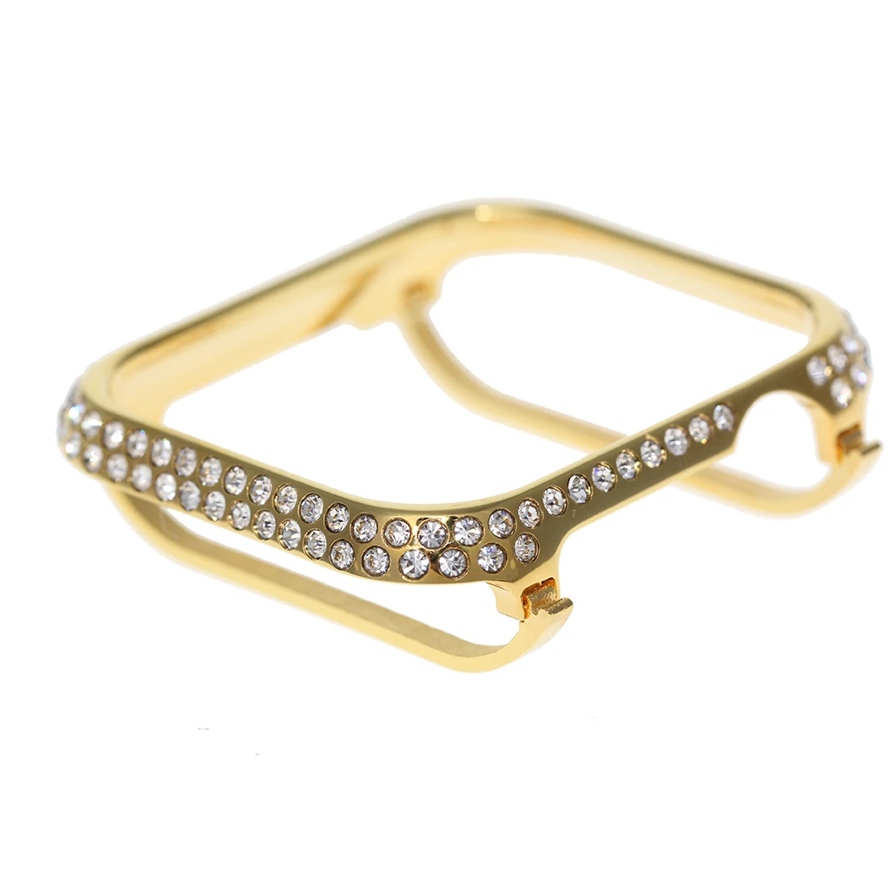 Per Apple Watch Series 9 8 7 6 5 4 Ultra 49Mm Diamond Cover Case Gold Bling Luxury Strass Crystal Bezel 44Mm 40Mm 41Mm 45Mm