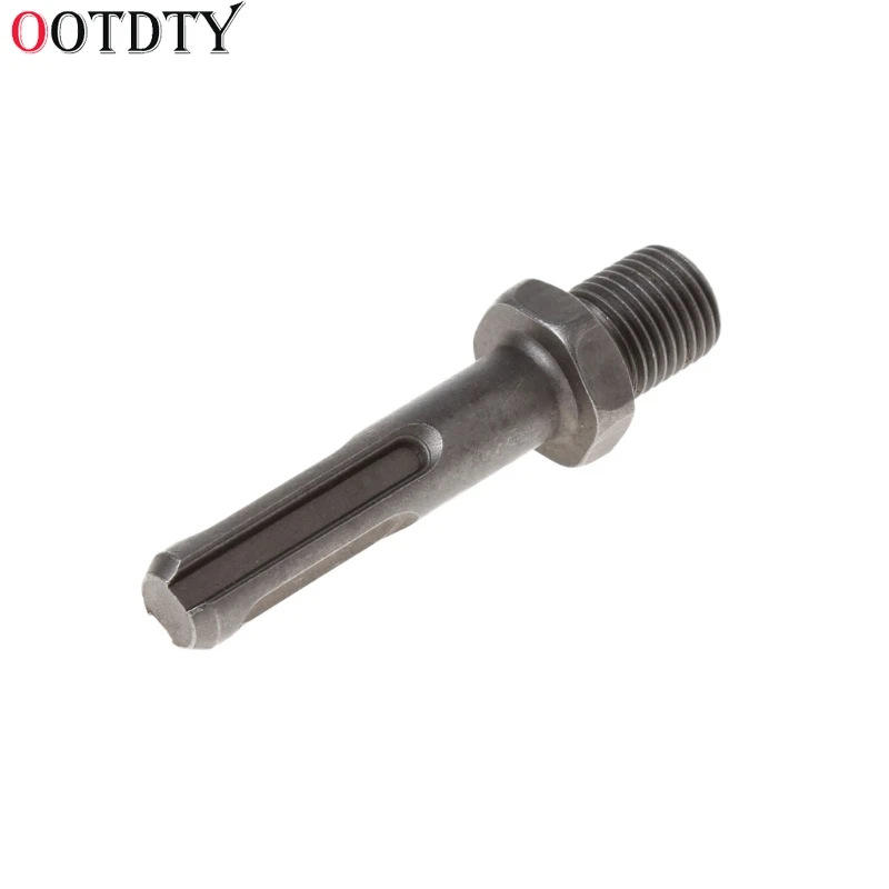 OOTDTY 12mm 스레드 디아 SDS 플러스 라운드 생크 드릴 척 어댑터 커넥터 회색