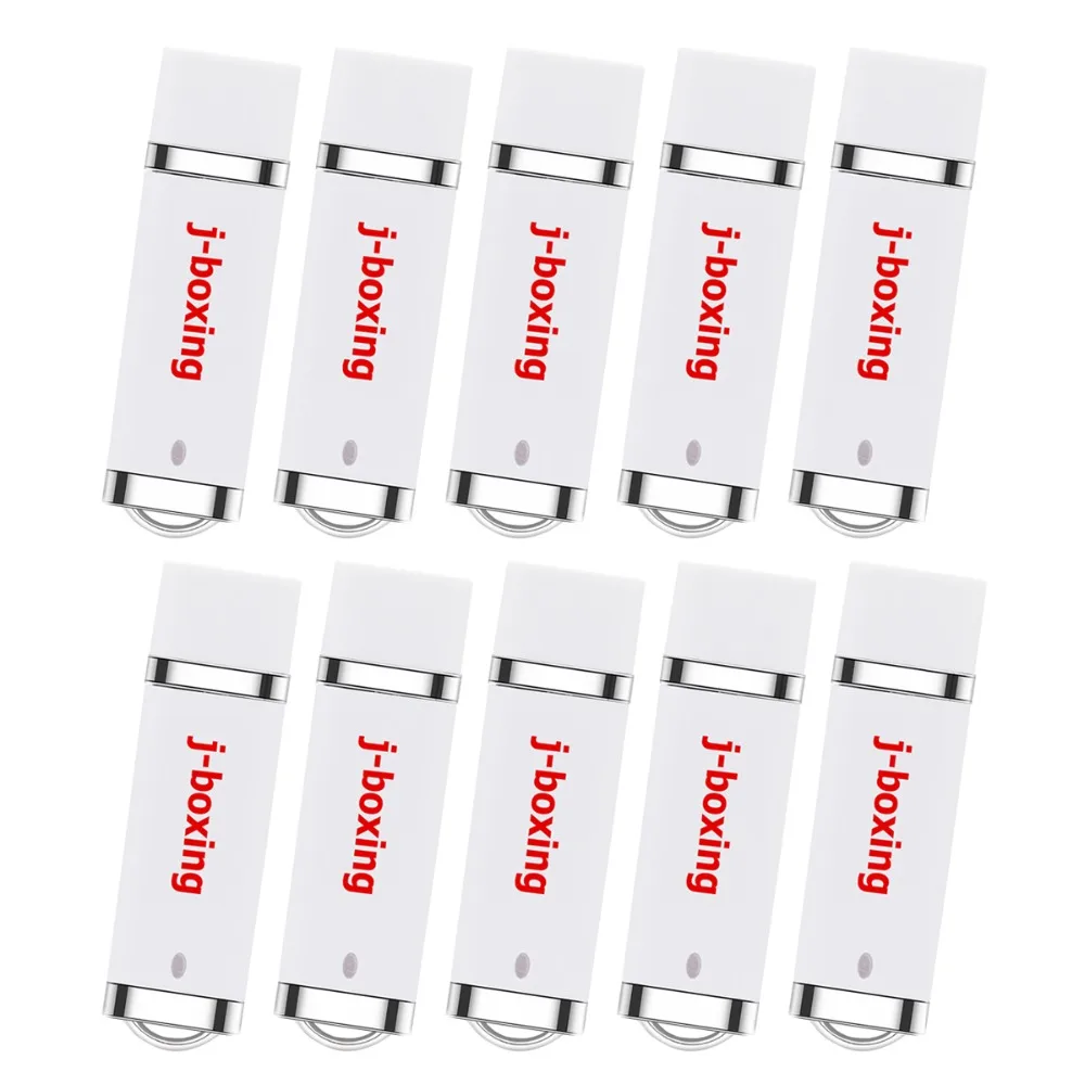 J-boxing 10 шт. 1 ГБ USB флеш-накопители оптом 2 Гб зажигалка дизайн флешки 4 ГБ 8 ГБ Pendrives 16 ГБ 32 ГБ Zip Drives белый
