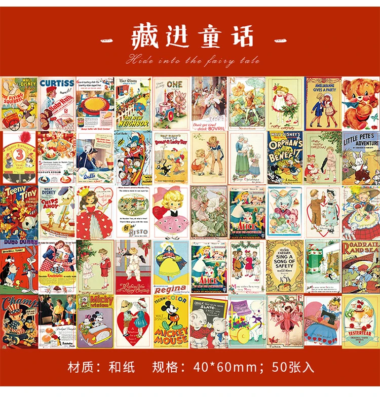 50pcs Kawaii Stationery Stickers Time Chapter Series DIY Craft Scrapbooking Album Junk Journal Happy Planner Diary Stickers