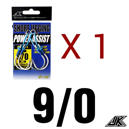 JK Пай Мощность помочь двойной 1/0 3/0 5/0 7/0 9/0 11/0 Heavy Duty 4X крючковый лов рыболовные крючки и морского тунца джиг рыболовные принадлежности - Цвет: 9 l 0 -1pack