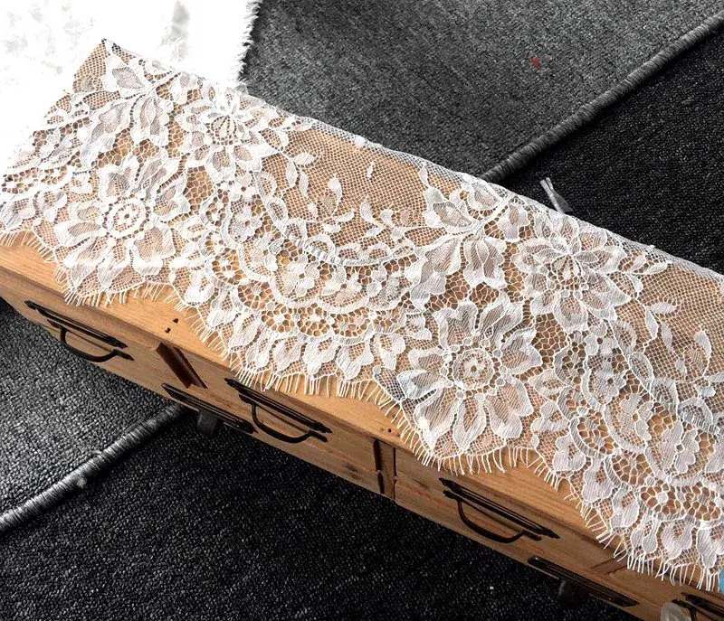 3 meters Long Fringing Black And White Eyelashes Lace Trim Accessories Fabric DIY Skirt Stitching Underwear Sewing Decorative lace fabric lace sewing accessories lace sewing supplies lace accessories lace garment accessories clothing accessories lace decoration