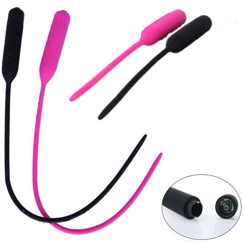 Urethral Vibrator Male Masturbator Sex Toys Silicone Vibrating Penis Plug Urethral Sounds Dilators Sex Products For Men
