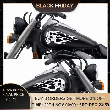 

2pcs Flame Car Sticker and Decals Motorcycle Gas Tank Vinyl Auto Decal Vehicle Styling Stickers Car Accessories