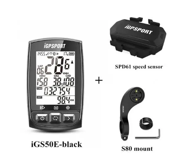 I gps порт IGS50E gps компьютер Велоспорт Bluetooth 4,0 ANT+ велосипедный беспроводной компьютер цифровой спидометр подсветка IPX7 водонепроницаемый - Цвет: black 8