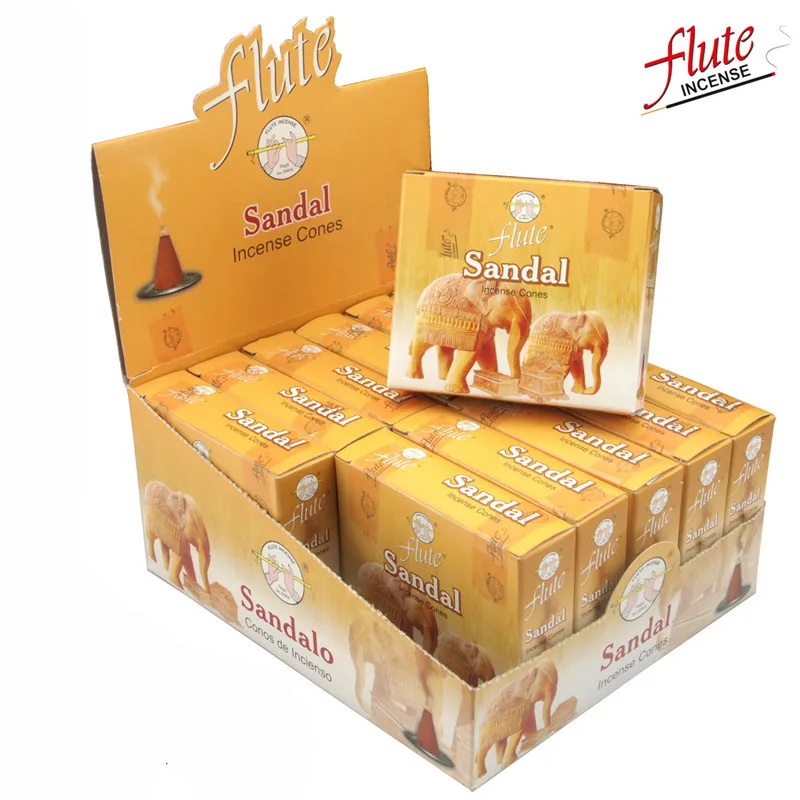 Sandal Флейта 120 шт./кор. мульти-Стиль индийские Ладан конус дезодорант Защита окружающей среды ароматизатор Цветной дыма ароматизатор для дома - Аромат: Sandal