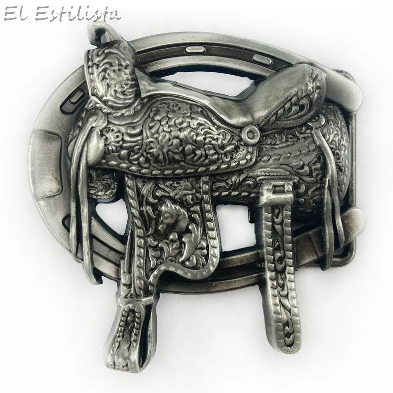 Ancient Artwork Western Cowboy Saddle Belt Buckle for 4cm Leather Belts Mens Classic Jeans Accessories Novelty Animal Buckles | Дом и сад