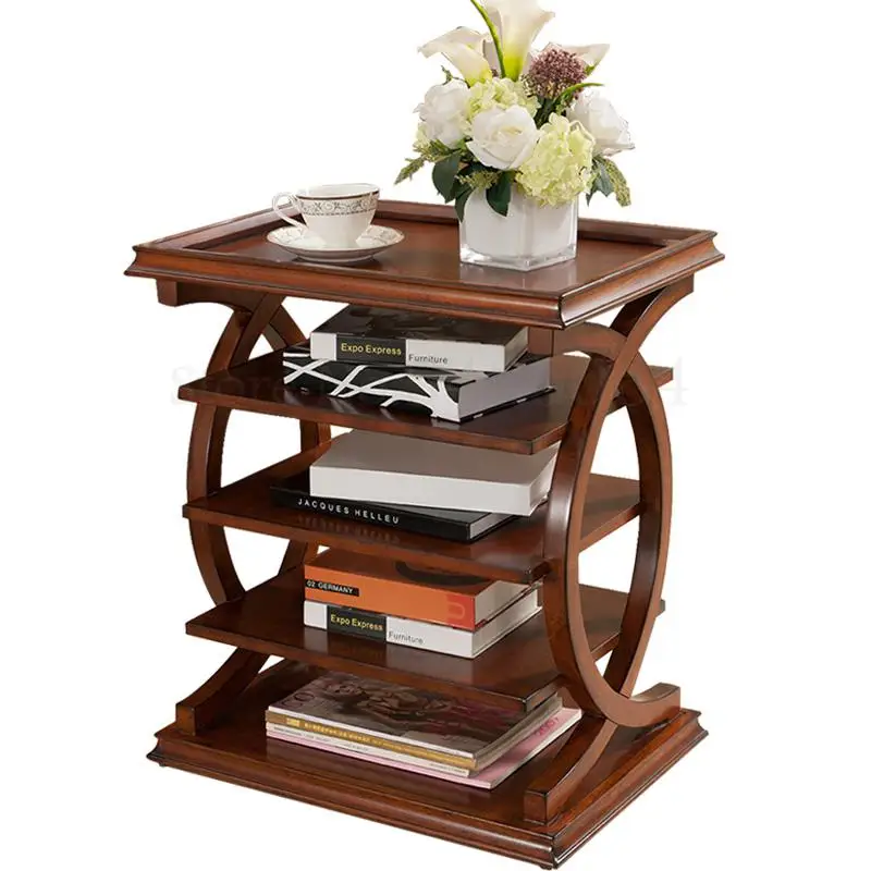 Угловой приставной столик в американском стиле подставка для цветов из массива