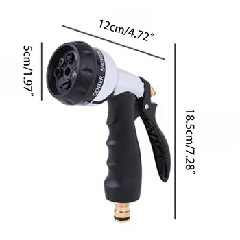 

Garden Water Hose Nozzle with 7 Spray Patterns Mutifunctional Home Yard Car Wash X6HC