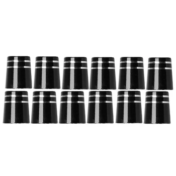 

12Pcs Black .355 Golf Irons Shaft Ferrules for Taylormade Or PXG Irons Double Chrome Ring