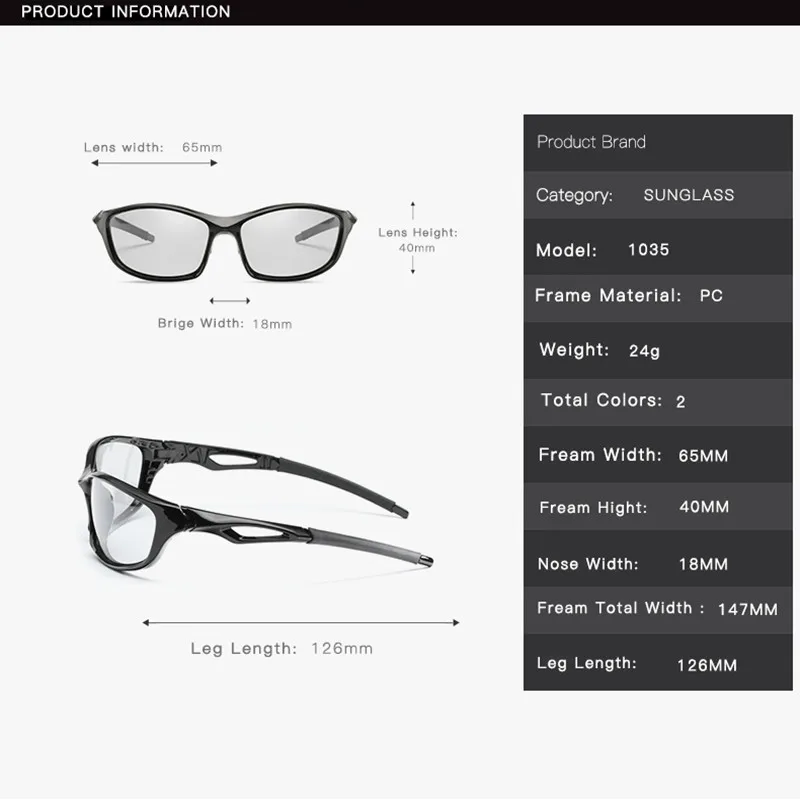 Фотохромные очки ночного видения, очки для мотоцикла, очки для вождения, поляризованные очки с защитой от ультрафиолета hd