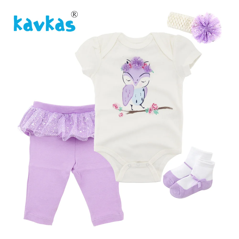 TZ6096 Kavkas/хлопковая одежда для сна для маленьких девочек и мальчиков наряды с халатом платье для новорожденной пижамы комплект Топ, носки, штаны повязка на голову, 4 шт., детские халаты - Цвет: TZ6096