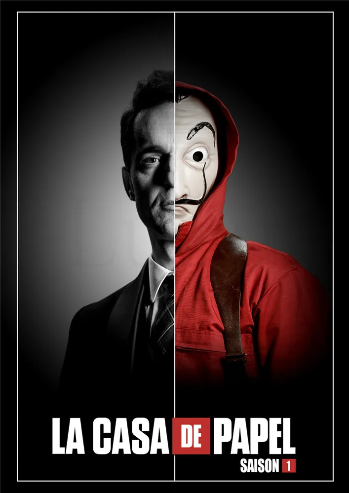Глянцевые бумажные плакаты la casa de papel, украшение на стену, хорошее качество - Цвет: Коричневый