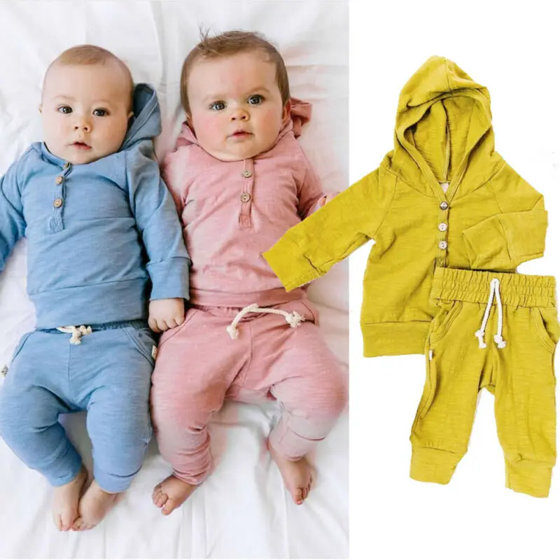 2 шт. хлопковые штаны с капюшоном для новорожденных мальчиков и девочек | Детская