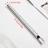 Convenient Reusable Stainless Straw Spoon Durability Drinking Straw Stainless Steel Stirring Spoon Creative ► Photo 3/6