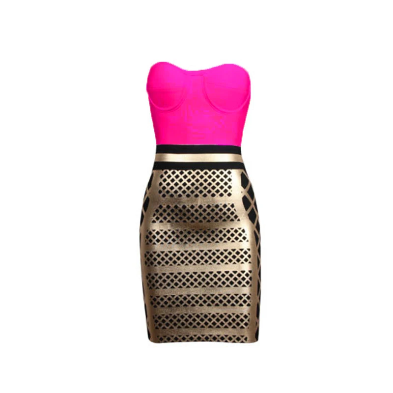 Straplesss 2019 New Midi Dreses Vestidos Bandage Dress Women Ladies Party Club Sexy Elegant Summer Autumn Dresses