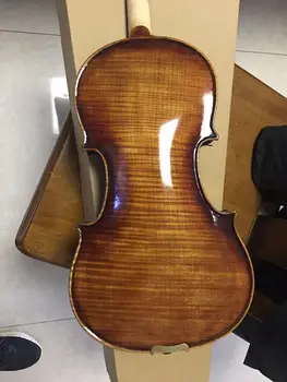 

Single board natural grain brown solid wood violin 4/4 handmade maple wood violin high quality professional playing musical