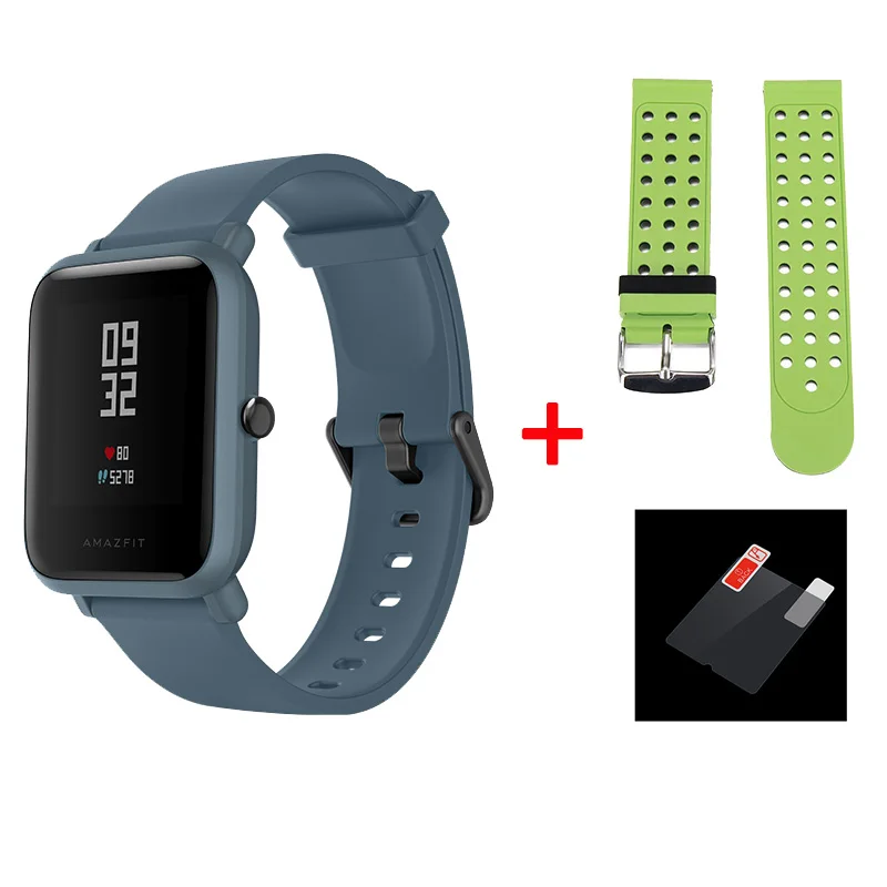 Английская версия Huami Смарт-часы Amazfit Bip Lite 45 дней Срок службы батареи 3ATM сердечный ритм Amazfit Bip Lite Часы Android iOS - Цвет: blue and green
