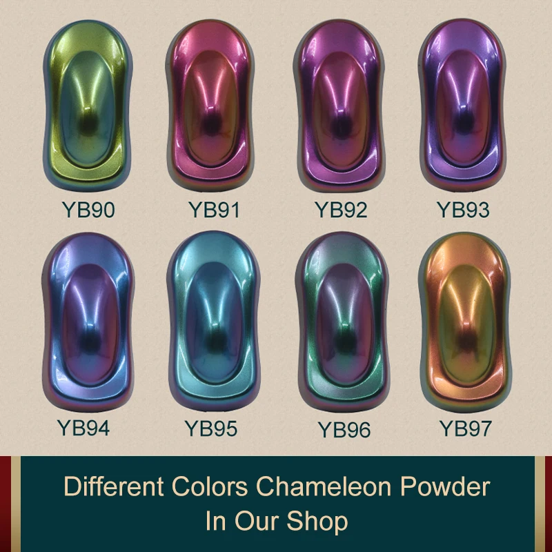 80g Chameleon Pigment YB90 Series Powder Coating Acrylic Paint Dyes Automobile Technology Nail Art Decoration Glass Ceramics