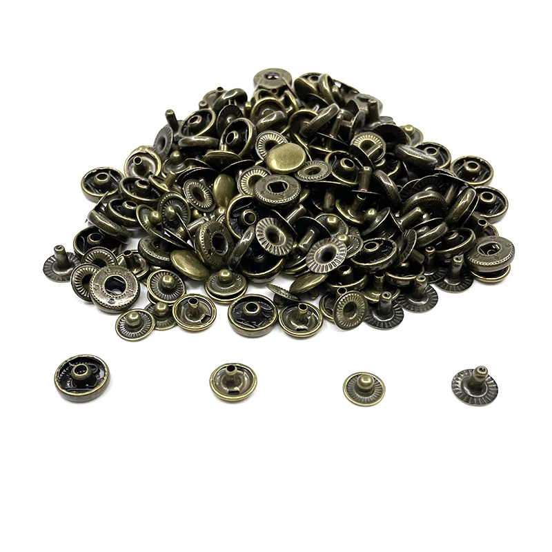 8mm Snap Buttons Rivet Sewing repair Silver/Golden/Black/Bronze Metal snap fastener clasp Children's clothing button Belt buckle 6