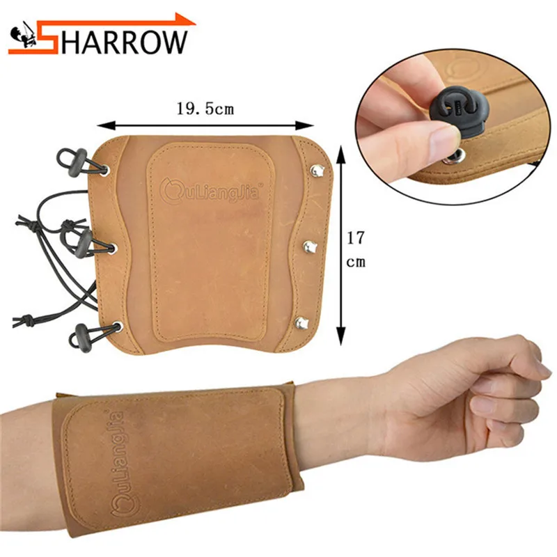 

1pc Shooting Protector Gear Adjustable Arm Guard Leather Arm Bracer Safe Protector Outdoor Archery Practice Hunting Accessories