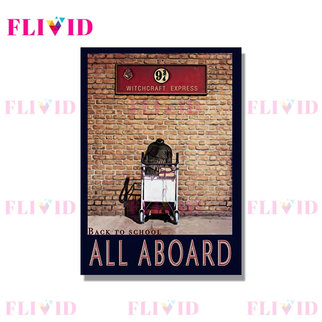 Famous Movie Witchcraft School Cartoon Scenery Nordic Poster Wall Art Canvas Painting Wall Pictures For Living Room Unframed L