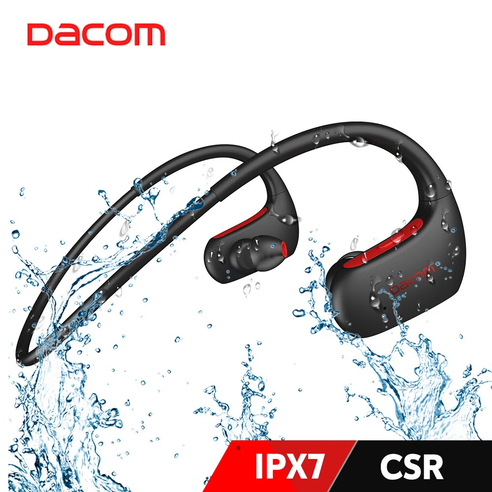 DACOM L05 IPX7 Waterproof Bluetooth headphones Stereo Deep Bass Wireless Headphone Earphone Headset with Mic for Sports Running
