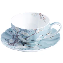 TTOL British Style Coffee Cup Set Bone china Luxury Gift Creativity Tea Cups And Coffee cups Saucer Set Beautiful Ceramic Cups