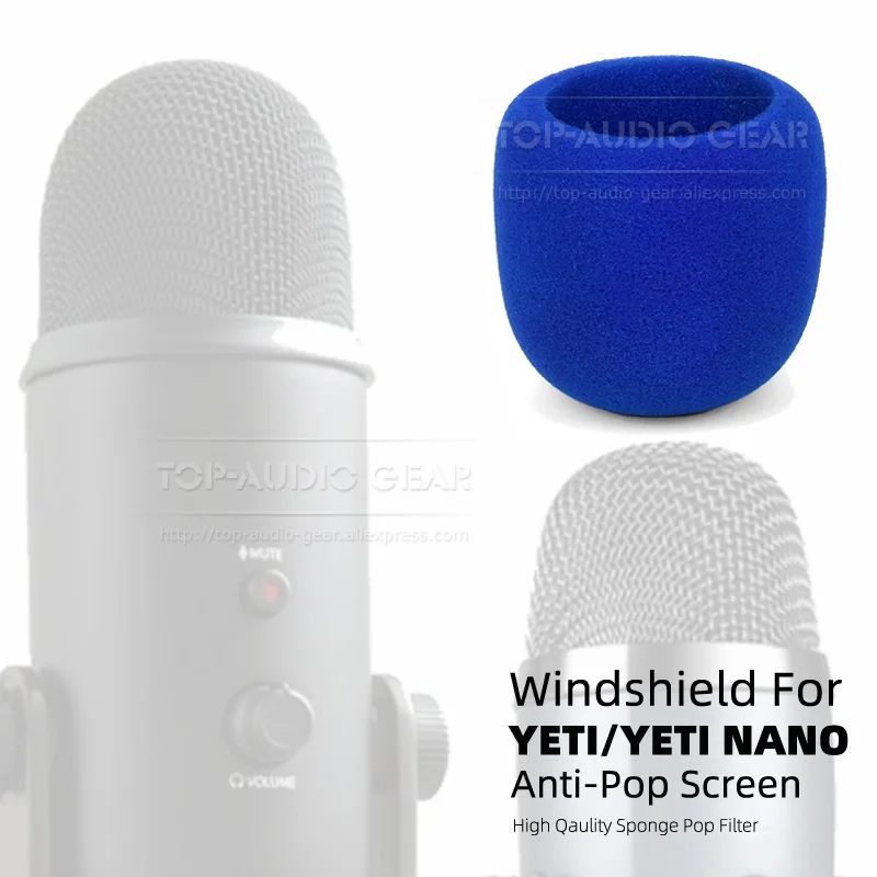 Качественный ветрозащитный экран для микрофона ветрозащитная пена Blue Yeti Nano и Pro