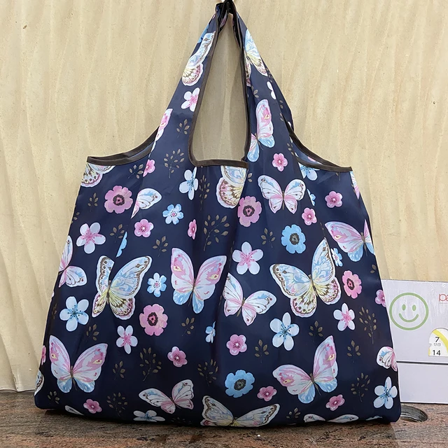 Foldable Shopping Bag Reusable Grocery Bag Tear-Proof Nylon Bag Suitable For Grocery Recycling Gift Bag Large 31019