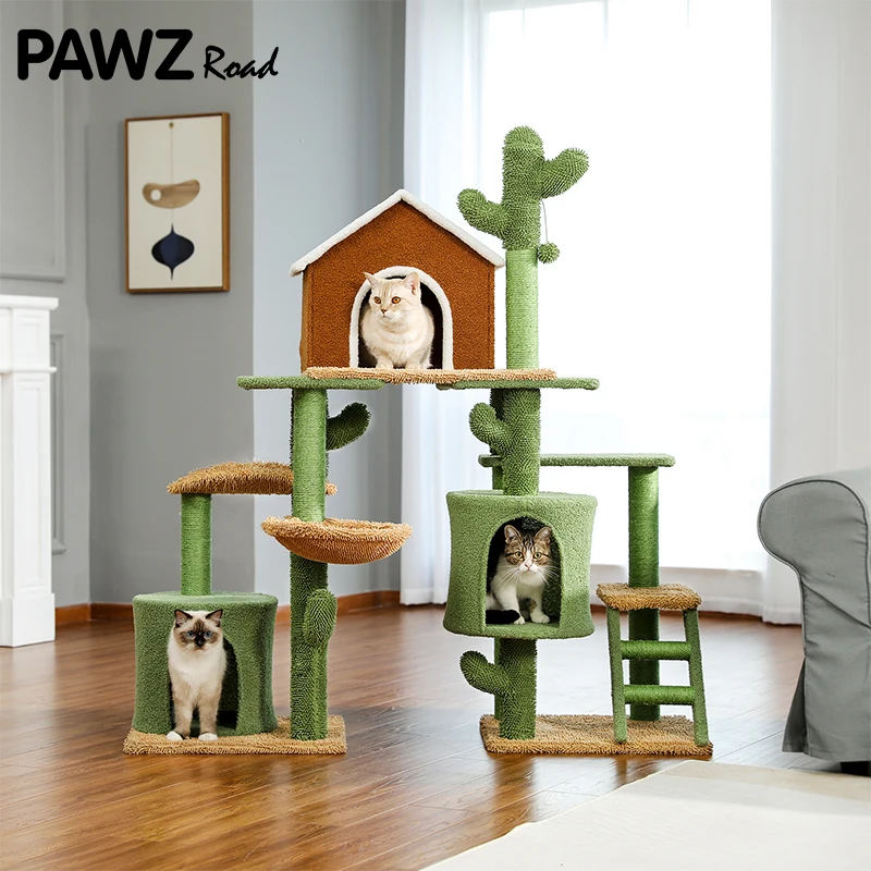 Cactus fai-da-te case per alberi di gatto humfake tiragraffi completamente  avvolti torre rampicante in legno per gatto che salta giocattolo protezione  per mobili per animali domestici - AliExpress