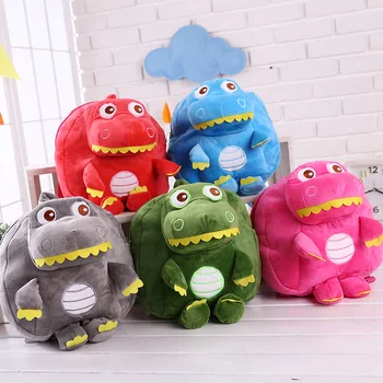 

Kids Kindergarten Cartoon Animals Dinosaur Backpack Children Boys Girls Decompression Casual Travel Outdoor Playing Zipper Bags
