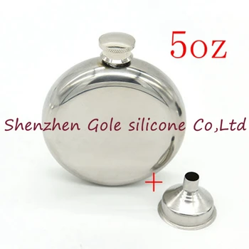 

200pcs Stainless Steel Hip Flask 5oz Outdoor Portable Hip Flask Mirror Polished Wine Pot Alcohol Flagon with Funnel