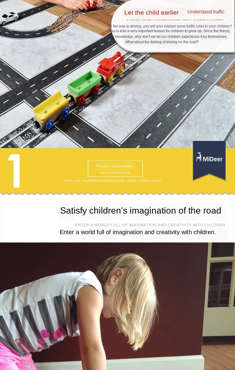 Mideer 4,8 см х 5 м DIY железнодорожная лента дорожная лента Motoway лента игрушка трек-сцена стикер дорожного движения клейкая лента для детей Детская автомобильная игра
