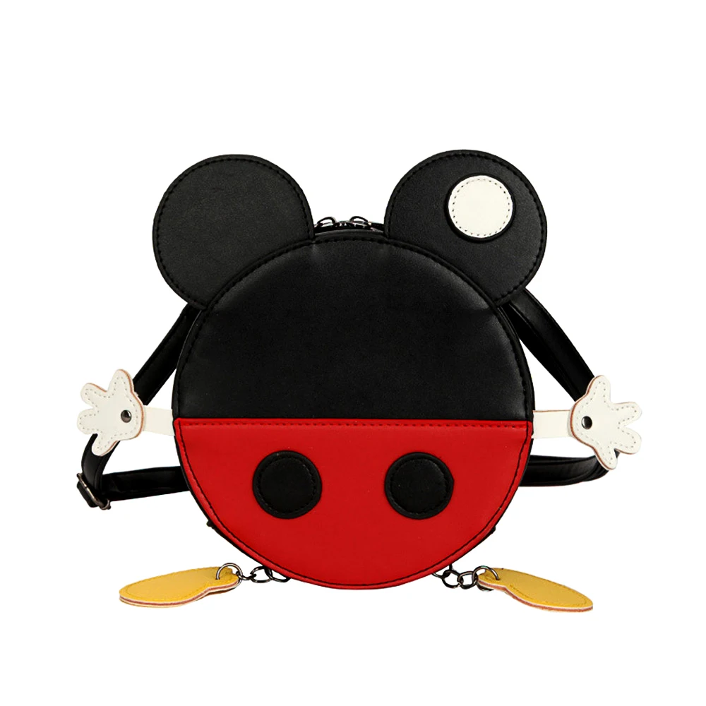 

Women Mickey Mouse PU Bag Cute Lady Children Cartoon Casual Fashion Bag Shoulder Messenger Girl Faux Leather Handbag