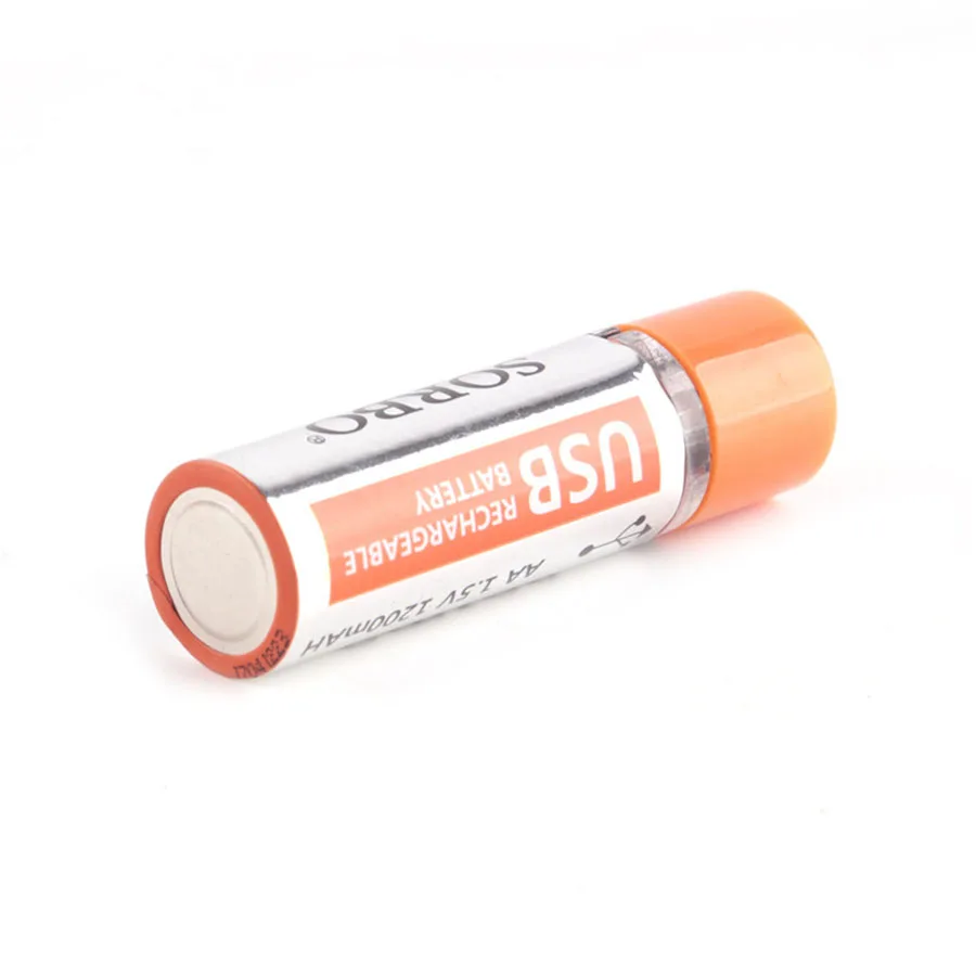 Оригинальная Аккумуляторная Батарея Sorbo USB AA 1,5 V 1200mAh быстрая зарядка Li-po качественная батарея AA Bateria RoHS CE