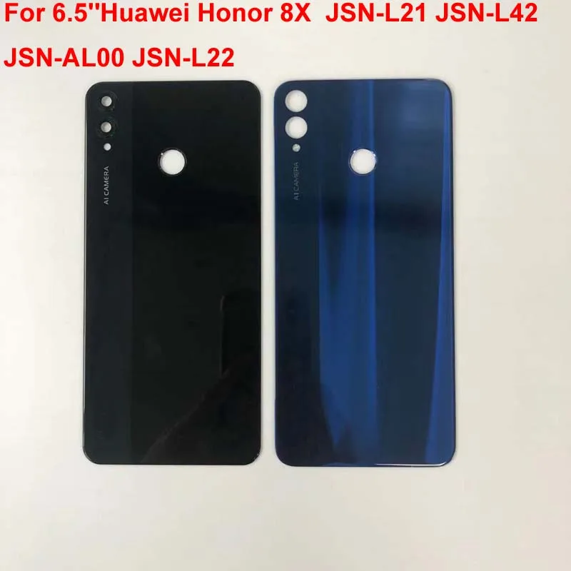 Оригинальная Новинка для 6," huawei Honor 8X 3D стеклянная задняя крышка для батареи корпус+ стеклянные линзы+ рамка для камеры+ наклейка JSN-L2, JSN-L42 JSN