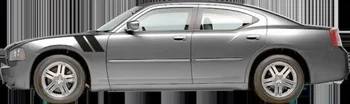 

For (2Pcs)Hood to Fender Hash Vinyl Graphics Decals Stripes for Dodge Charger 2006 to 2010