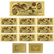 10 шт 1863 год 100 доллар 24 К золото банкноты красочные мира бумажные деньги для праздника сувениры подарки