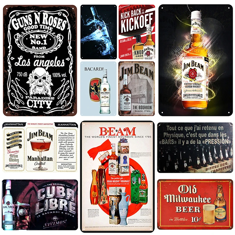 

Liquor Plaque Metal Vintage Tin Sign Pin Up Shabby Chic Decor Metal Signs Vintage Bar Decoration Metal Poster Pub Metal Plate