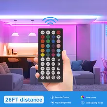 Mini contrôleur de lumière LED RGB, DC 12V, IR 24 clés 44 clés, télécommande pour bandes LED 3528 2835 5050 Modules de lumière