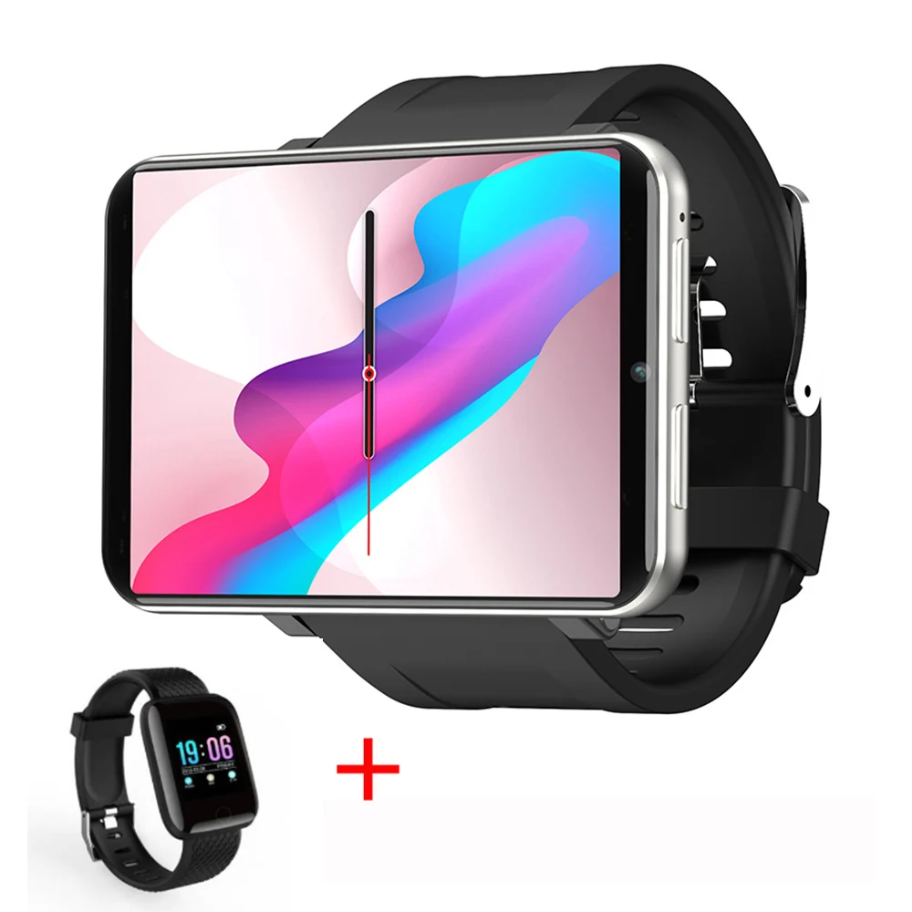 Серебристый LEMFO LEMT 4G Смарт-часы мужские Android 7,1 3 ГБ+ 32 ГБ 2,86 дюймов экран sim-карта gps WiFi 2700 мАч батарея смарт-часы с бесплатным подарком - Цвет: Серебристый