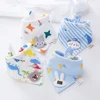 4Pcs/Lot Baby Bandana Drool Bibs 100% Cotton Bibs for Boys & Girls Super Soft Absorbent Feeding Bibs Newborn Items 5