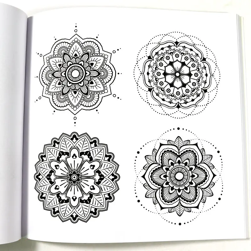 Adult Relieve Stress Coloring Book and Pen Mandala Abstract Pattern  Coloring Books for Adults: Meditation Moment - AliExpress