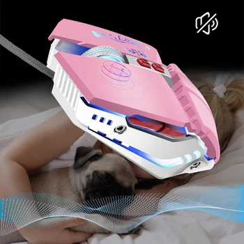 

Mechanical Wired Gaming Mouse RGB LED Light Metal Mice for PC Laptop LHB99
