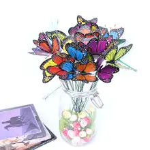 20 штук Бабочка и 4 шт. Стрекоза украшения шланг для полива огорода, двора, газон внутренний дворик художественные украшения Искусственные бабочки, разные цвета